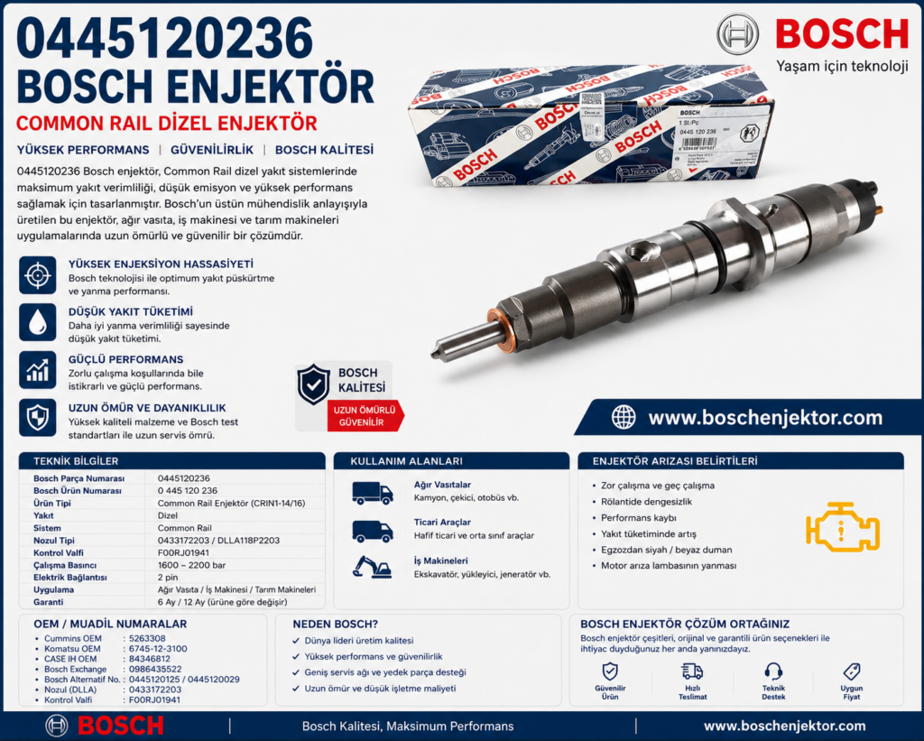 0445120236 Bosch Enjektör | 5263308 – 6745-12-3100