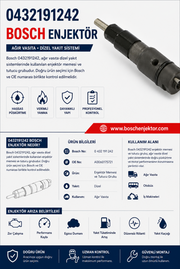 Bosch 0432191242 Enjektör | A0060175721 Mercedes-Benz